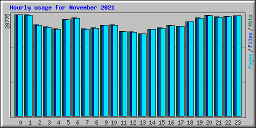 Hourly usage for November 2021